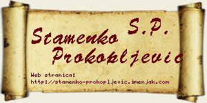 Stamenko Prokopljević vizit kartica